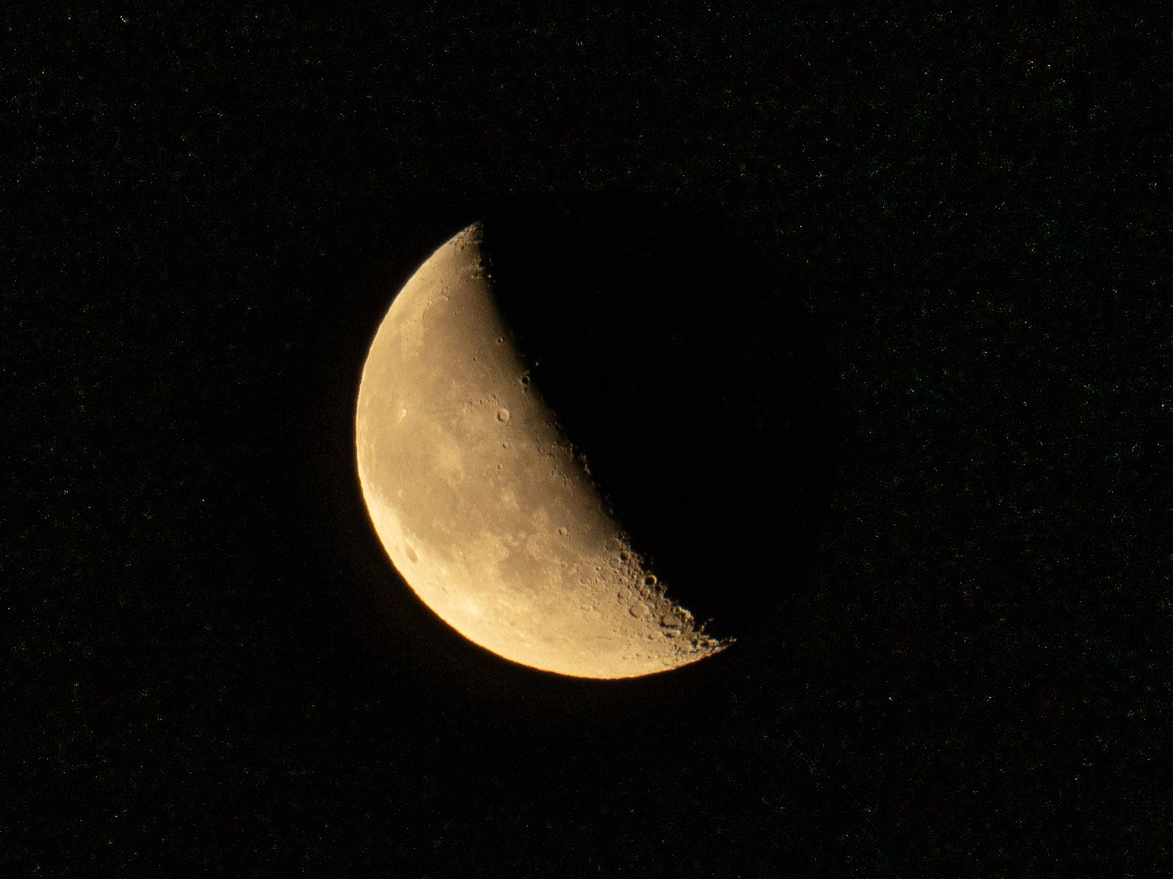 A close up photo of the moon